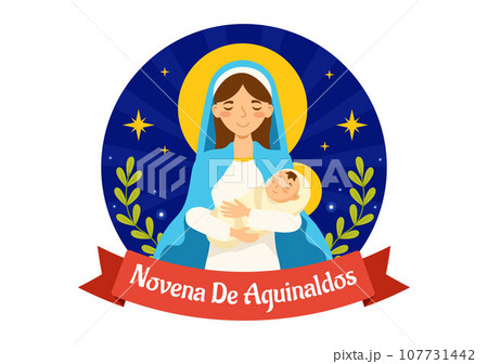 Novena De Aguinaldos Vector Illustration with Holiday Tradition for Families to Get Together at Christmas in Flat Cartoon Background Design 107731442