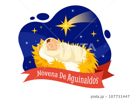 Novena De Aguinaldos Vector Illustration with Holiday Tradition for Families to Get Together at Christmas in Flat Cartoon Background Design 107731447