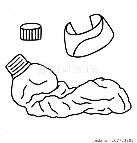 ペットボトル・分別・線画 ペットボトル・分別・線画 107733283