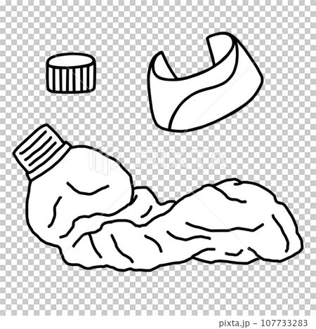 ペットボトル・分別・線画 ペットボトル・分別・線画 107733283