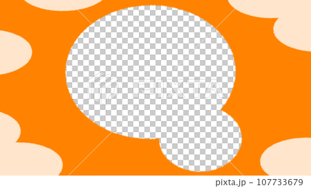 シンプルな夕焼け空と雲のフォトフレーム【16:9】 107733679