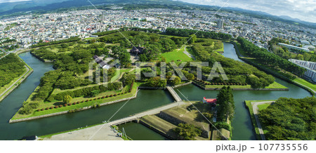 函館市 函館五稜郭タワー 展望階からの函館五稜郭 函館市 函館五稜郭タワー 展望階からの函館五稜郭 107735556