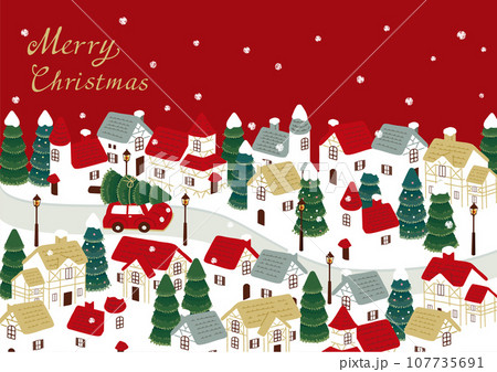クリスマス 街並みイラスト クリスマス 街並みイラスト 107735691