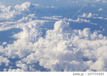 The Cloud and blue sky from the airplane windows 107735885