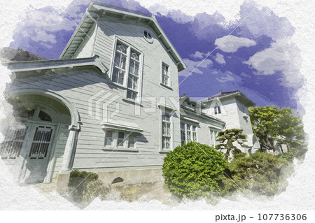 水彩画風　赤穂市立民俗資料館　兵庫県赤穂市 107736306