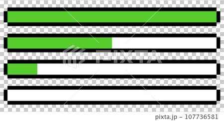 ピクセルアートのHPゲージセット 107736581