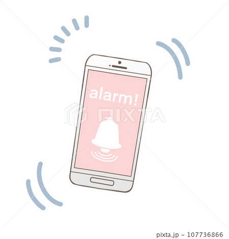 アラームが鳴るスマホ アラームが鳴るスマホ 107736866