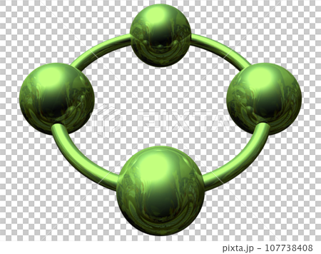 3DCG "Four spheres/ball collaboration" Green, Green 3DCG "Four spheres/ball collaboration" Green, Green 107738408