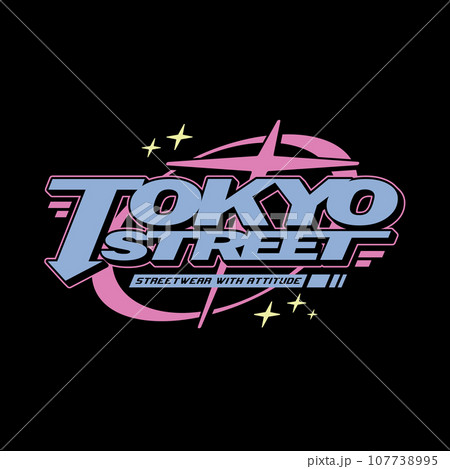 Tokyo japan streetwear y2k slogan tshirt logo icon