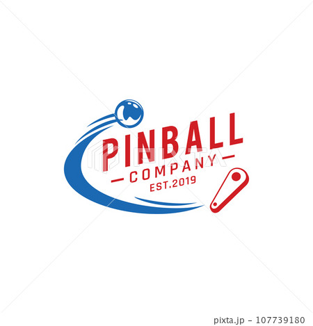 Pinball Vintage Retro Vector Badge Emblem Logo for Banner, Poster, Flyer, Website, Social Media 107739180