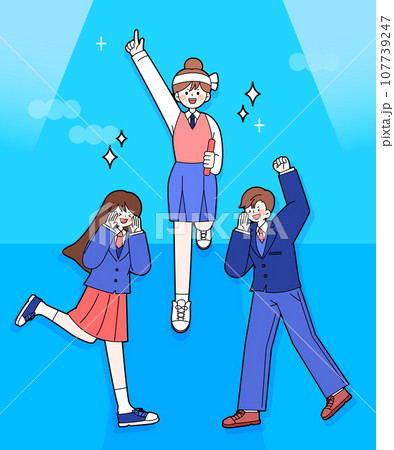 Character illustration for the college entrance exam 107739247
