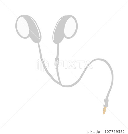 Earphones Cartoon illustration 107739522