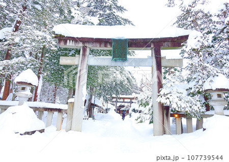 初詣　日本の神社　松が岬公園 107739544