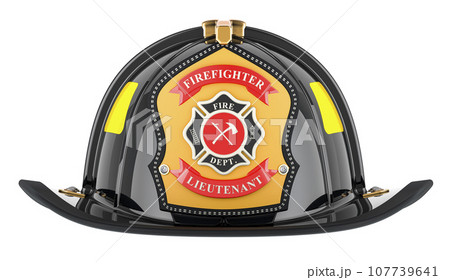 Black Firefighter Helmet. 3D renderingのイラスト素材 [107739641] - PIXTA