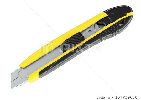 Heavy Duty Utility Knife, 3D rendering Heavy Duty Utility Knife, 3D rendering 107739650