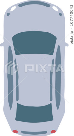 手書き風の上から見た自動車 107740043