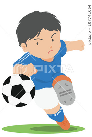 シュート　サッカー 107741064