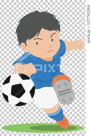 シュート　サッカー 107741064