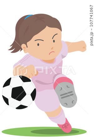 シュート　女子サッカー 107741067