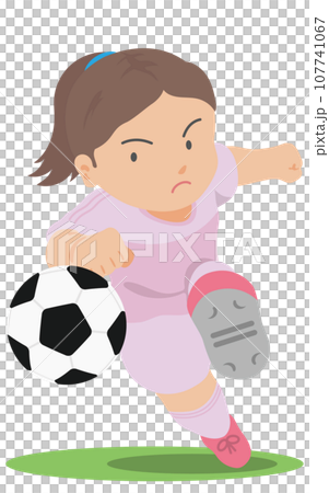 シュート　女子サッカー 107741067