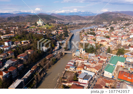 View from drone of Georgian town Kutaisi 107742057