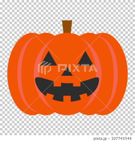 可愛的萬聖節南瓜向量插畫素材 107743544
