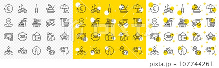 Outline Pet tags, Exchange currency and Fraud line icons pack for web with Payment card, Heart, Pyramid chart line icon. Wallet, Money, Beer pictogram icon. Info, Loyalty gift, Pin. Vector Outline Pet tags, Exchange currency and Fraud line icons pack for web with Payment card, Heart, Pyramid chart line icon. Wallet, Money, Beer pictogram icon. Info, Loyalty gift, Pin. Vector 107744261