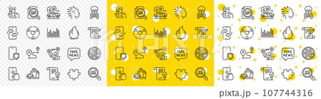 Outline Phone touch, Fire energy and Inclusion line icons pack for web with Approved agreement, Court jury, Pickup line icon. Agreement document, Cable section, Phone transfer pictogram icon. Vector 107744316