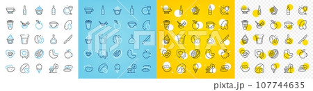 Vector icons set of Espresso, Food delivery and Love coffee line icons pack for web with Bread, Cake, Soy nut outline icon. Pasta, Pecan nut, Cognac bottle pictogram. Apple. Vector Vector icons set of Espresso, Food delivery and Love coffee line icons pack for web with Bread, Cake, Soy nut outline icon. Pasta, Pecan nut, Cognac bottle pictogram. Apple. Vector 107744635