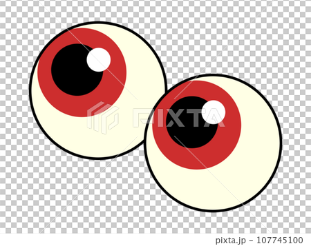 赤い目玉のイラスト素材 赤い目玉のイラスト素材 107745100
