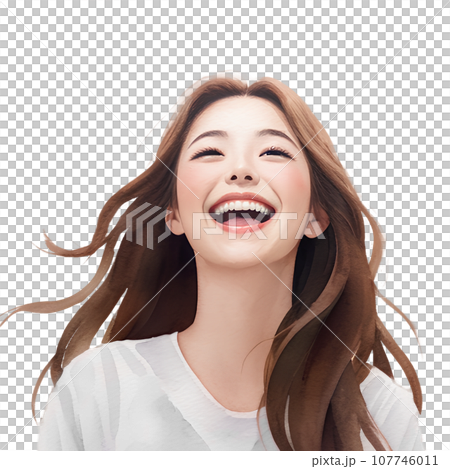 微笑的女人人工智慧生成圖像的插圖 107746011