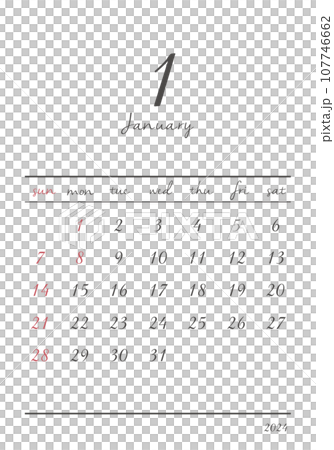 2024_January_Stylish Calendar_Vertical 107746662