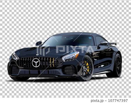 Black sports car 107747397