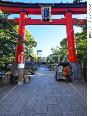 東京都　富岡八幡宮　骨董市の朝　9月 107747532
