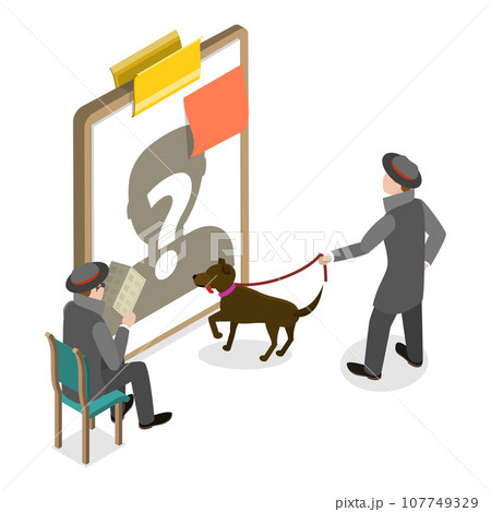 3D Isometric Flat Vector Illustration of Private Detective. Item 3 107749329