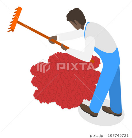 3D Isometric Flat Vector Illustration of Coffee Plantation. Item 2 107749721