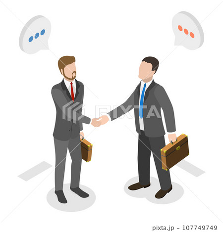3D Isometric Flat Vector Illustration of Negotiation. Item 4 107749749