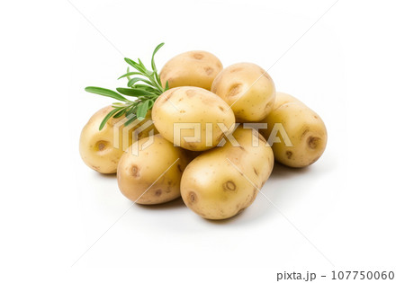 Washed Potatoes. Raw potatoes isolated on a white background. Washed Potatoes. Raw potatoes isolated on a white background. 107750060