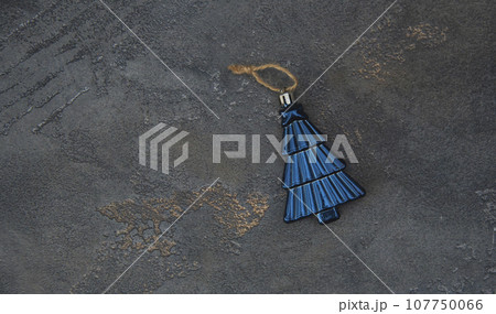 Christmas decoration on gray background . Copy spase. 107750066