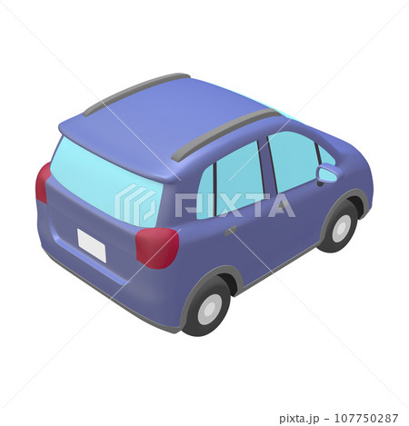 自動車のイラスト素材 デフォルメ SUV風コンパクトカー 青 ルーフレール有(1_m) 自動車のイラスト素材 デフォルメ SUV風コンパクトカー 青 ルーフレール有(1_m) 107750287