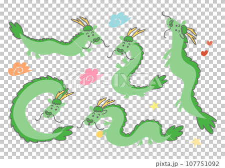 可愛的龍插圖集 可愛的龍插圖集 107751092