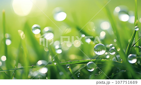 朝露に濡れた草 朝露に濡れた草 107751689