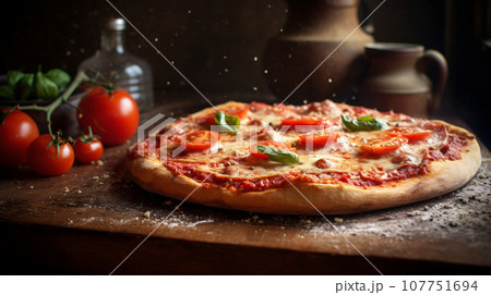 美味しそうなピザ 美味しそうなピザ 107751694