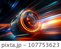 Abstract technology speed concept, Technology futuristic, movement pattern, AI generated. 107753623