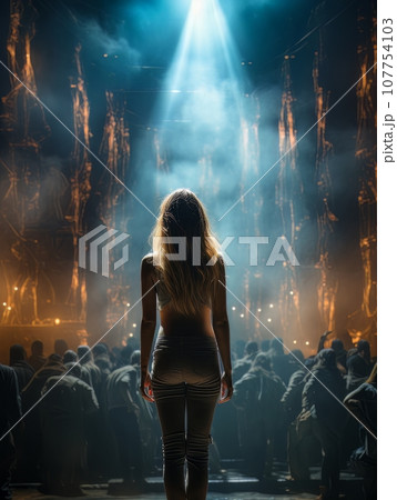 Fictional fragile girl against the background of ruins AI Fictional fragile girl against the background of ruins AI 107754103