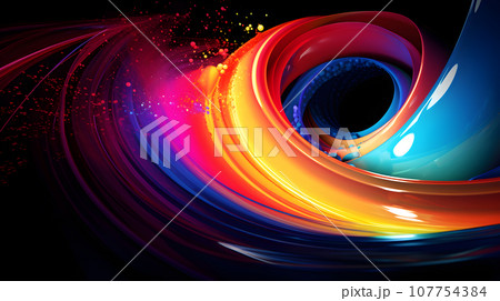 A colorful swirl of paint - abstract background A colorful swirl of paint - abstract background 107754384
