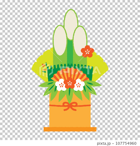 Kadomatsu cute illustration material 107754960