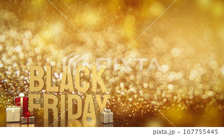 The Black Friday  for Holiday or celebrity and marketing concept 3d rendering 107755445