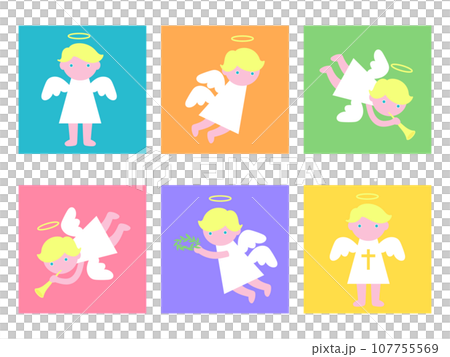 天使　イラスト　セット 107755569