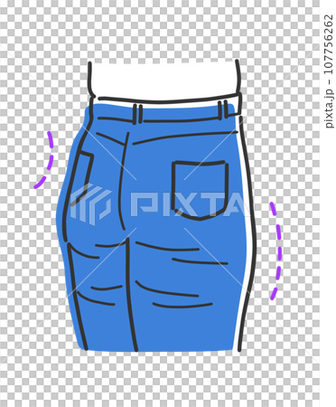 吊屁股的插圖素材 107756262